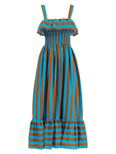 La Doublej Sunkissed Dress In Riviera Turchese In Multi