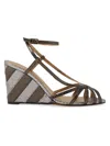 La Doublej The Weekend Wedge Sandals In Solid Anthracite