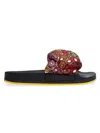 La Doublej Treccia Slides Pride Daisy Multicolor In Blue