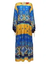 La Doublej Vesta Dress In Tiles Degrade Placee Blue