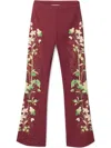 La Doublej Woodland-print Trousers In Red