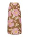 La Doublej Printed Wool-blend Cady Midi Skirt In Sylph