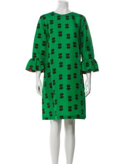 Pre-owned La Doublej Wool Knee-length Dress In Green