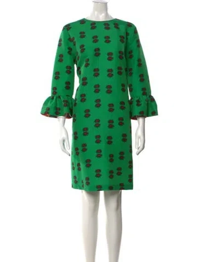 Pre-owned La Doublej Wool Knee-length Dress In Green