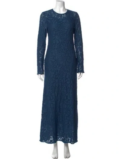 Pre-owned La Doublej Wool Long Dress W/ Tags In Blue