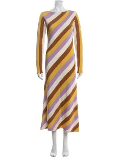 Pre-owned La Doublej Wool Long Dress W/ Tags In Yellow