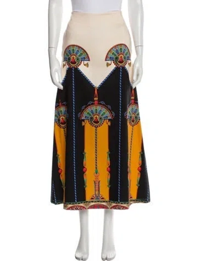 Pre-owned La Doublej Wool Midi Length Skirt In Multi