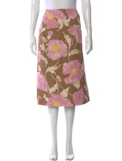 Pre-owned La Doublej Wool Midi Length Skirt In Pink