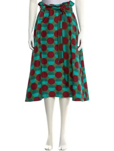 Pre-owned La Doublej Wool Midi Length Skirt W/ Tags In Green