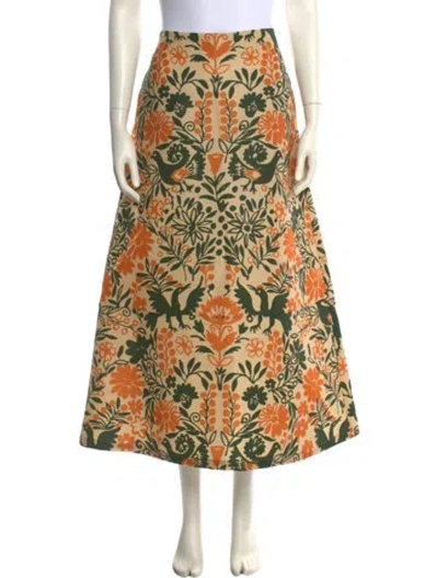 Pre-owned La Doublej Wool Midi Length Skirt W/ Tags In Yellow