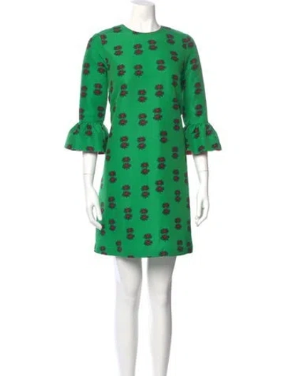 Pre-owned La Doublej Wool Mini Dress In Green