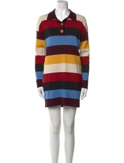 Pre-owned La Doublej Wool Mini Dress In Red