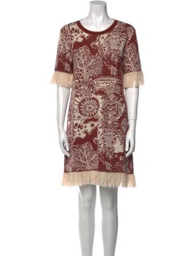 Pre-owned La Doublej Wool Mini Dress W/ Tags In Burgundy