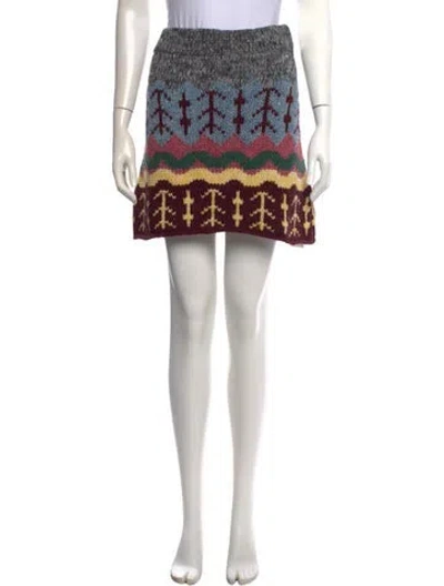 Pre-owned La Doublej Wool Mini Skirt W/ Tags In Blue