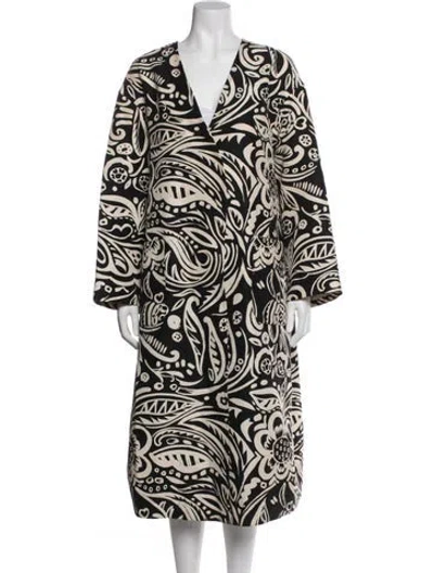 Pre-owned La Doublej Wool Patterned Coat In Neutrals