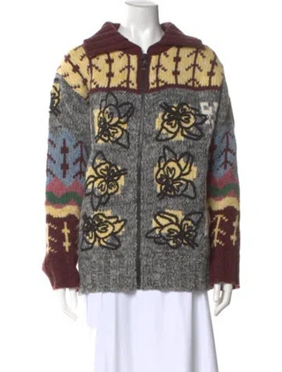 Pre-owned La Doublej Wool Printed Sweater W/ Tags In Multi
