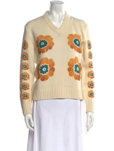 Pre-owned La Doublej Wool Printed Sweater In Yellow
