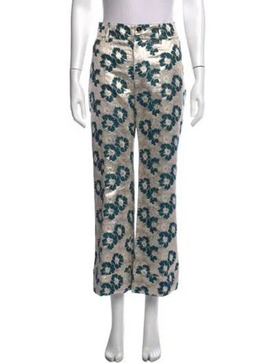 Pre-owned La Doublej Wool Straight Leg Pants In Neutrals
