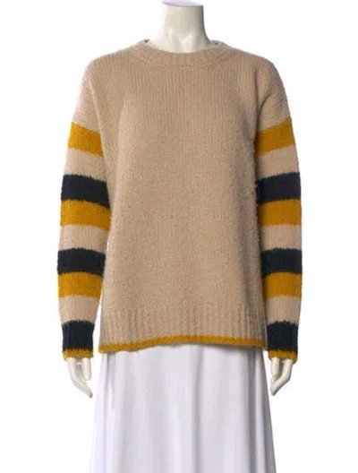 Pre-owned La Doublej Wool Striped Sweater In Yellow