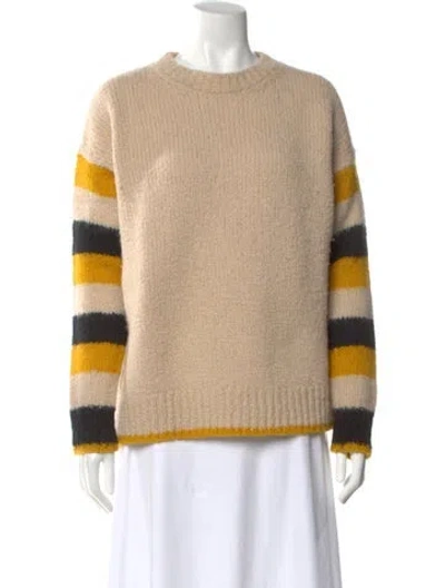 Pre-owned La Doublej Wool Striped Sweater In Yellow