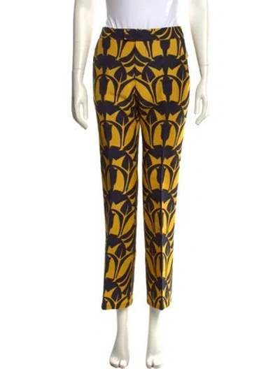 Pre-owned La Doublej Wool Wide Leg Pants In Yellow
