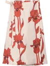 La Doublej Pareo Midi Skirt In Nude