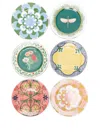 La Doublej X Ancap Dessert Plates (set Of Six) In White