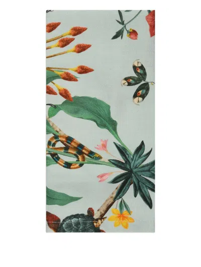 La Doublej X Beto Val Fantastic Creatures Floral Napkins (set Of Two) In Multi