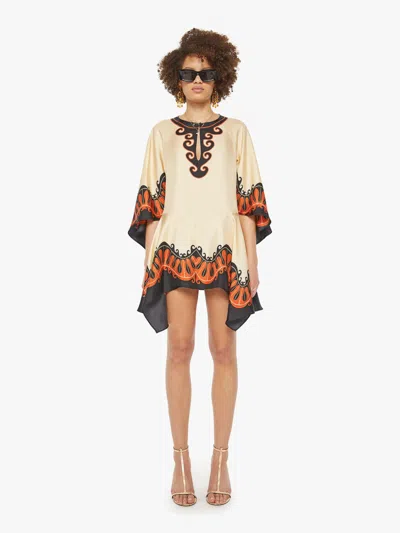 La Doublej X Malibu Mini Dress Pacific Placee Skirt In Pacific Placée Dark Orange