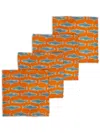 La Doublej X Passalacqua Como Fish Napkin (set Of Four) In Orange