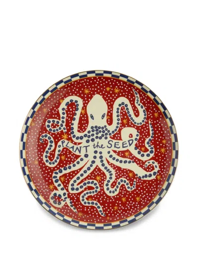 La Doublej X Tabby Booth Decorative Plate In Multi