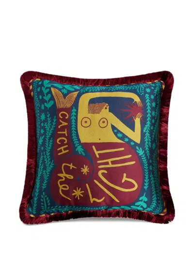 La Doublej X Tabby Booth Jacquard Cushion In Multi