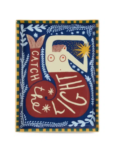 La Doublej X Tabby Booth Trinket Tray In Blue