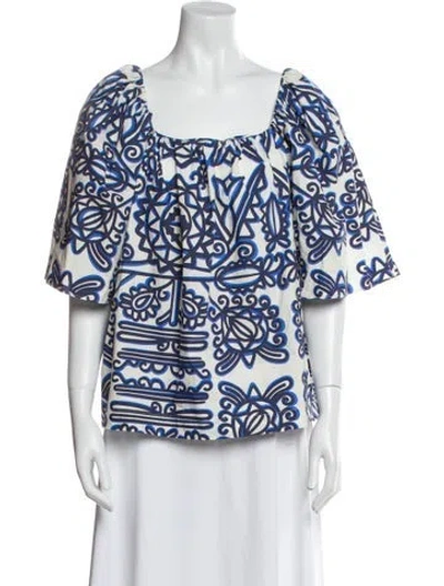 Pre-owned La Doublej X Von Bartha Rapunzel Printed Blouse In Multi