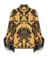 La Doublej Make An Exit Top With Feathers Cherubs Gold In Multicolor