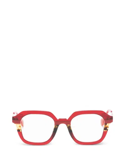 L.a. Eyeworks Atlas Geometric-frame Glasses In Red