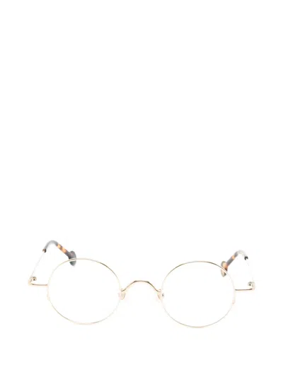 L.a. Eyeworks Button Round-frame Glasses In Gold