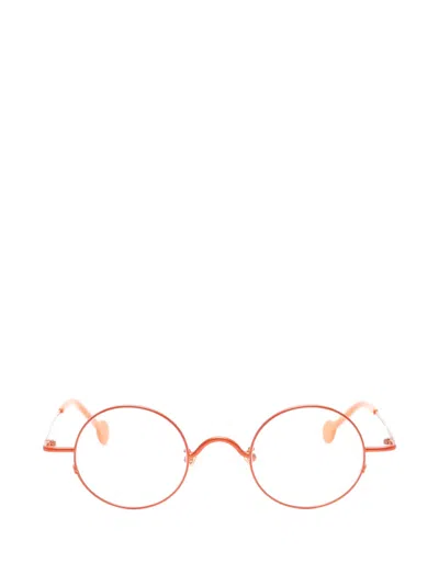 L.a. Eyeworks Button Round-frame Glasses In Orange