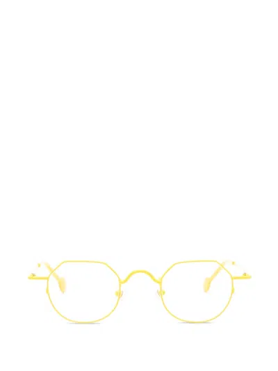 L.a. Eyeworks Geometric-frame Glasses In Yellow