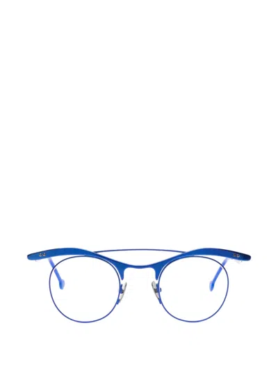 L.a. Eyeworks 圆形镜框眼镜 In Blue