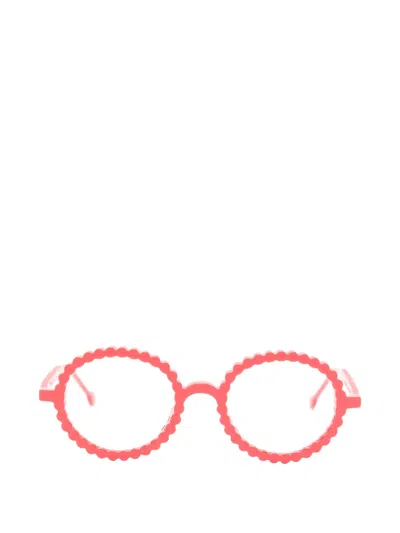 L.a. Eyeworks Round-frame Glasses In Red