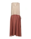 La Fabrique Woman Maxi Dress Rust Size M Cotton In Brown
