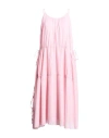 La Fabrique Woman Midi Dress Pink Size S Cotton