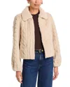 La Fee Maraboutee Elisa Faux Fur Jacket In Neutral