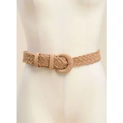 La Fee Maraboutee Natural Twisted Macramé Belt In Neutral