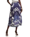 La Fee Maraboutee Printed Midi Skirt In Stone Blue