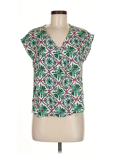 Pre-owned La Fee Maraboutee Short Sleeve Blouse In Green