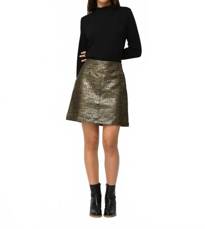 La Fee Maraboutee Zaspia Mini Skirt In Gold
