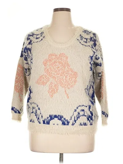 Pre-owned La Fée Verte Pullover Sweater In White