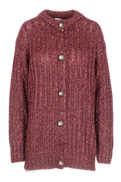 La-femme-blanche La Femme Blanche - Cardigan - 441809 - Bordeaux In Red